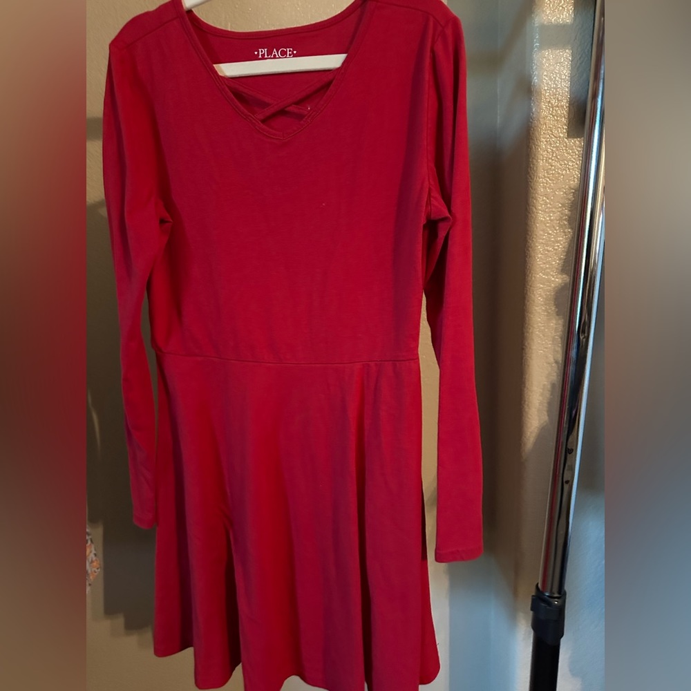 Girl long sleeve dress size XL 14/16